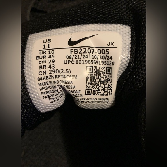 NIKE Revolution 7 Black Size 11 Shoes - Picture 7 of 13